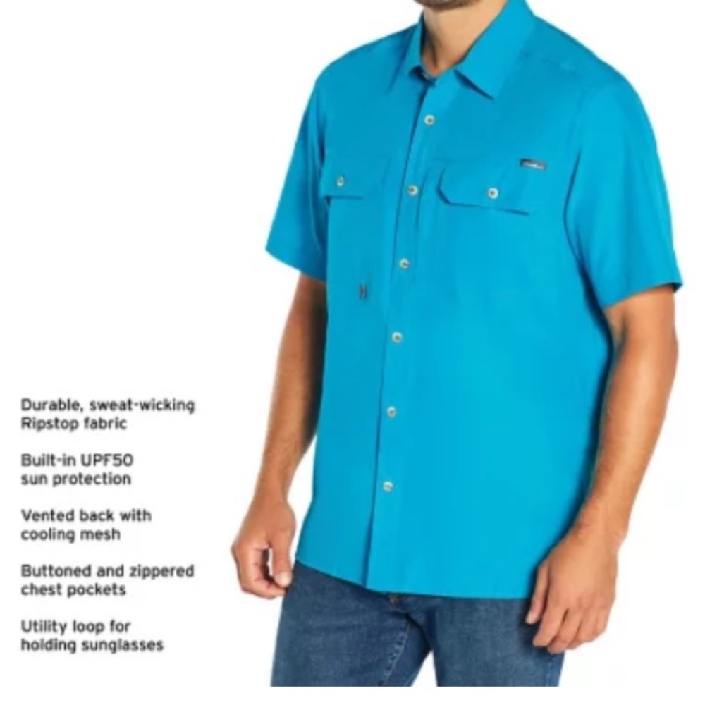 Eddie Bauer Men's Woven Short Sleeve Tech Shirt